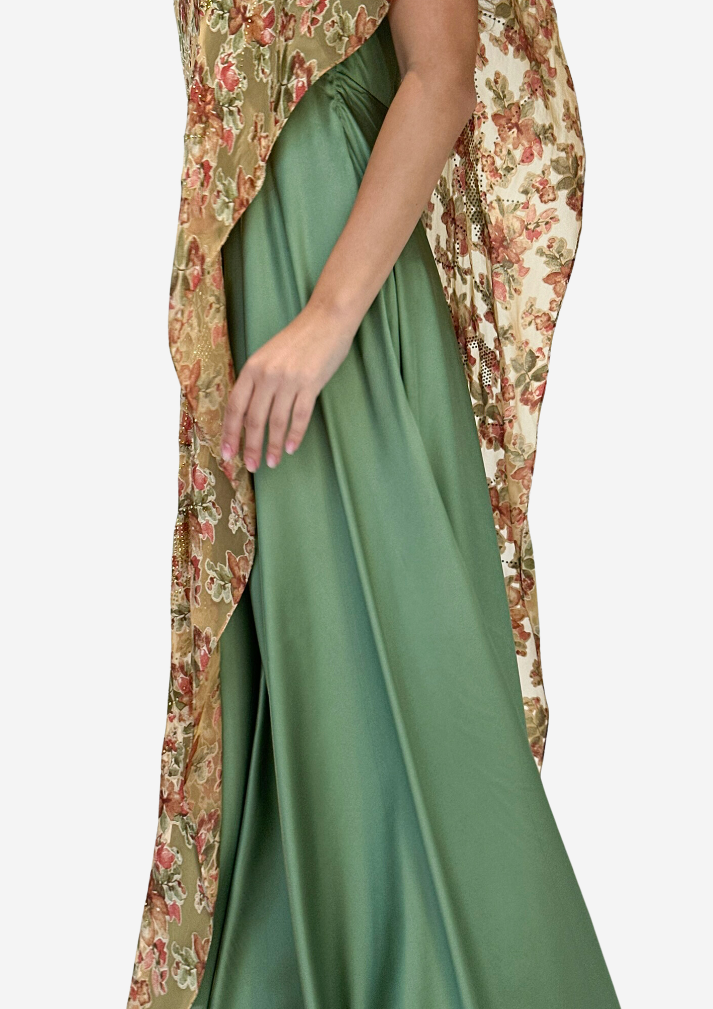 Floral Half Shoulder Dress